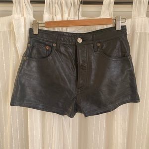 Re/Done leather shorts